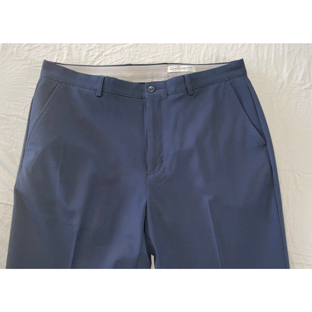 Greg Norman Flat Front Microfiber Ultimate Travel Chino Pants. Navy, 36X32. EUC - Picture 6 of 9